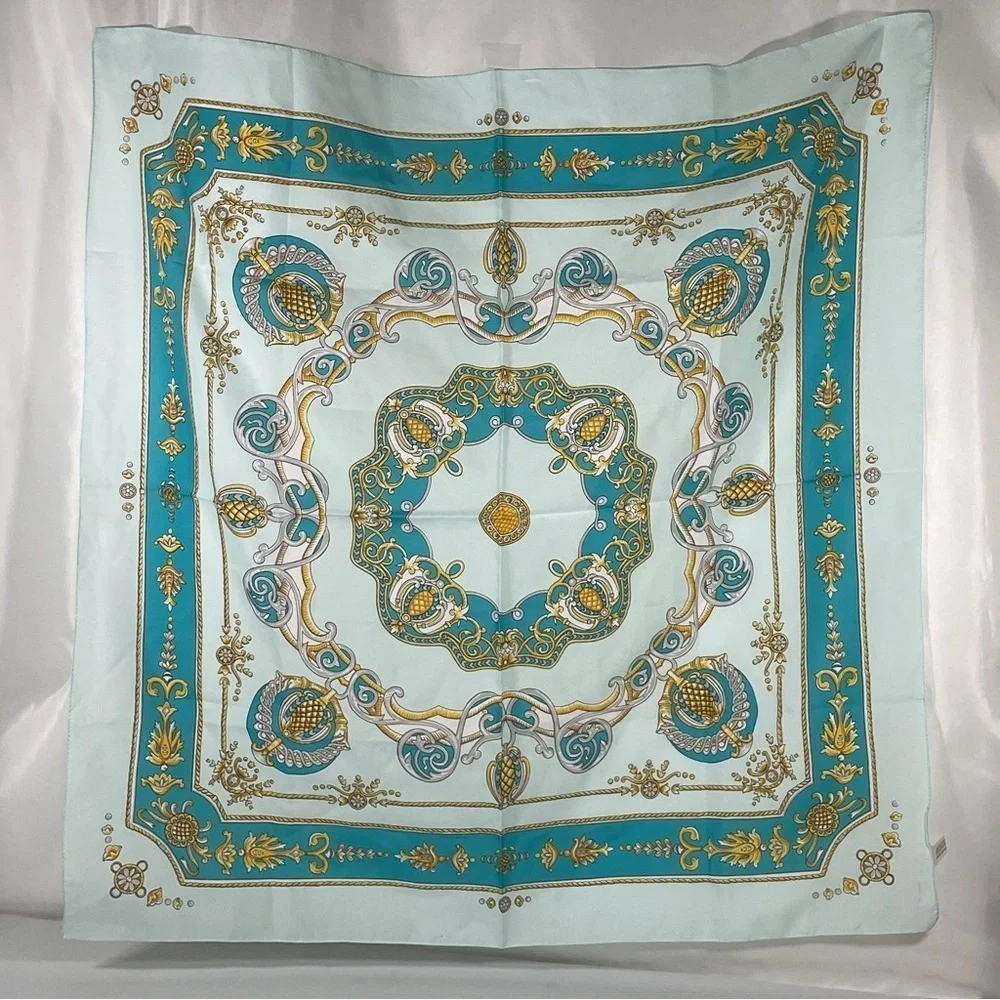 Glentex Teal and Gold Scarf